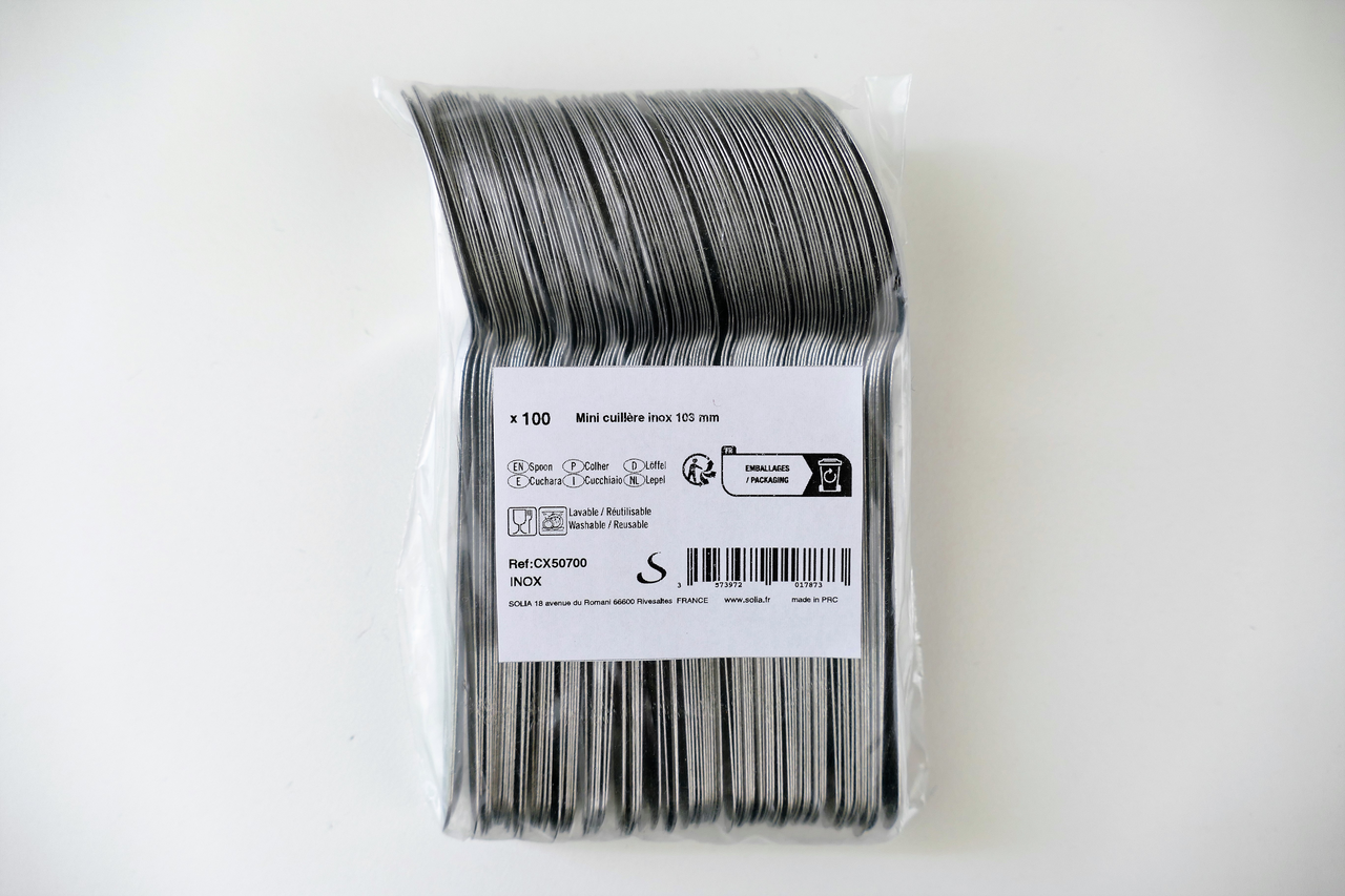 Solia cucharilla acero inoxidable 103 mm 100 unidades