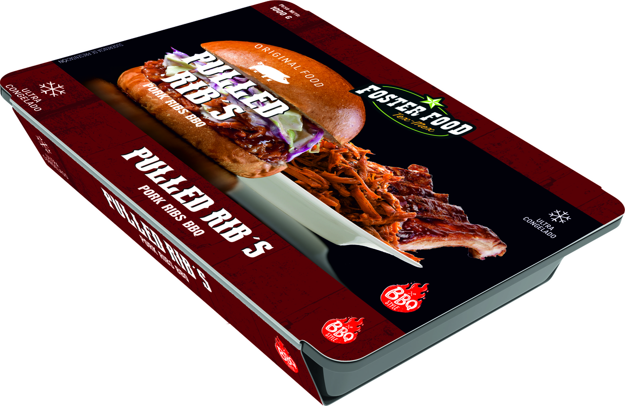Foster Food Tex-Mex pulled rib's bandeja 1 kg congelado