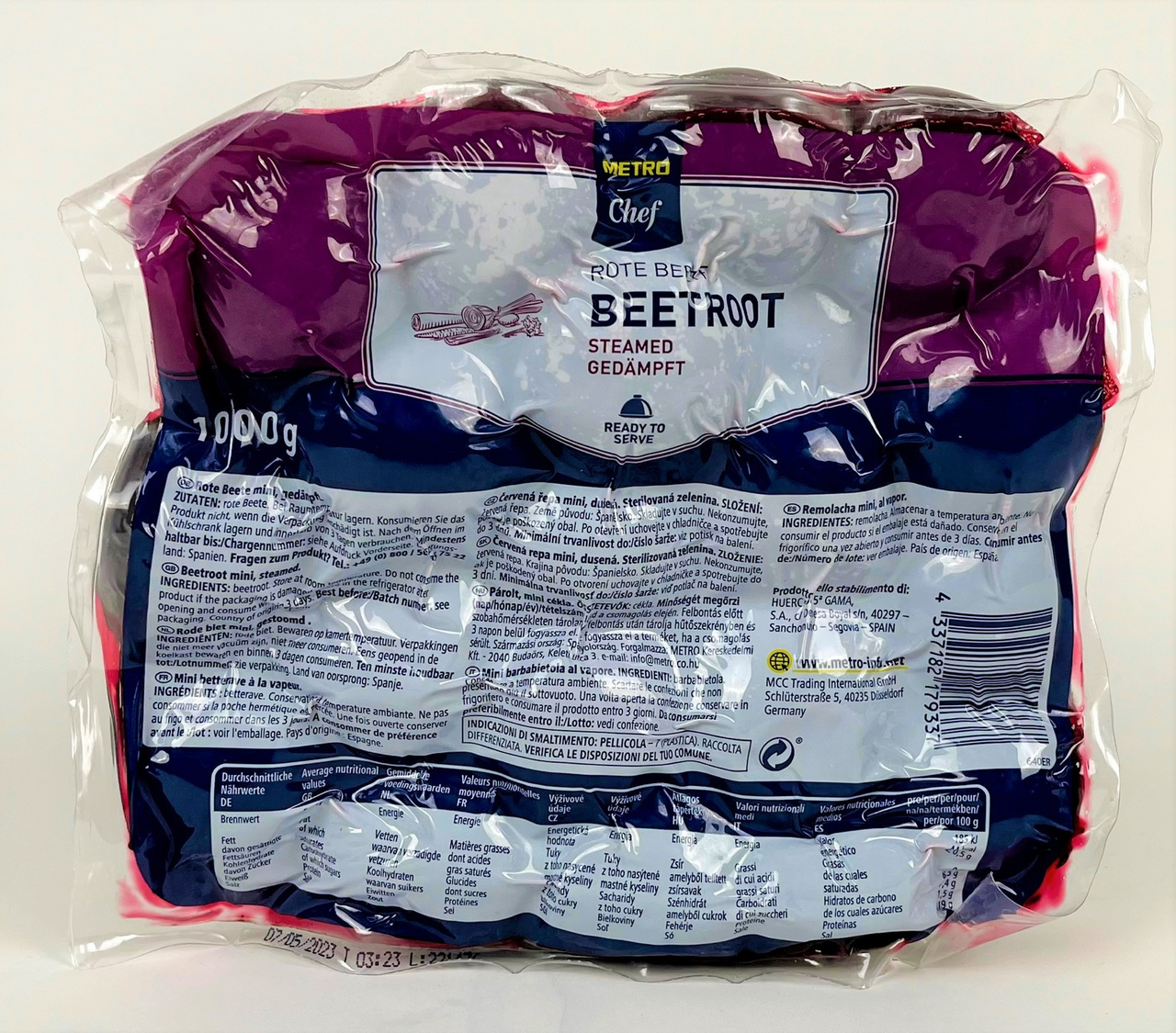 METRO Chef Remolacha cocida bolsa 1Kg