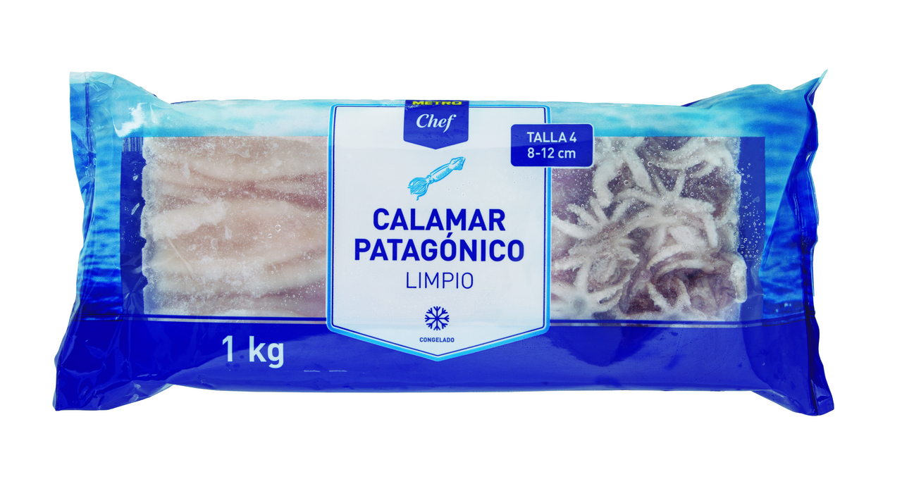 METRO Chef calamar patagonico 8-12 cm limpio 1 kg