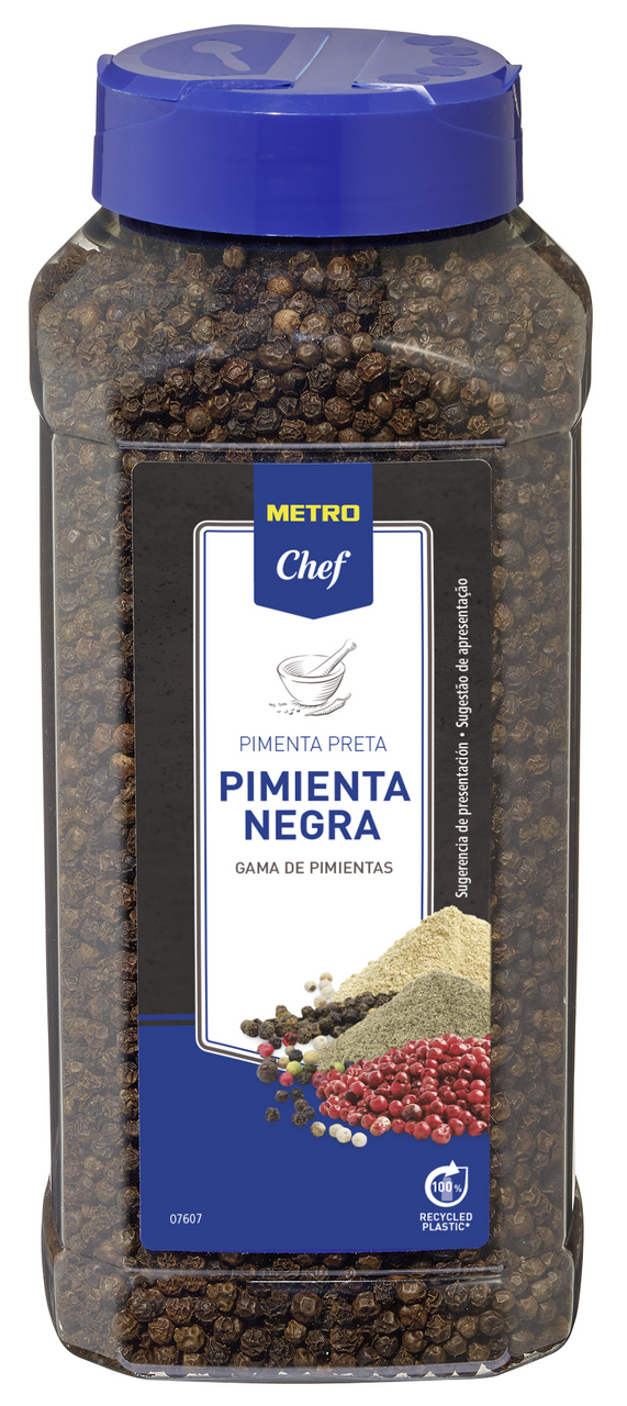METRO Chef Pimienta negra en grano en tarro 500g