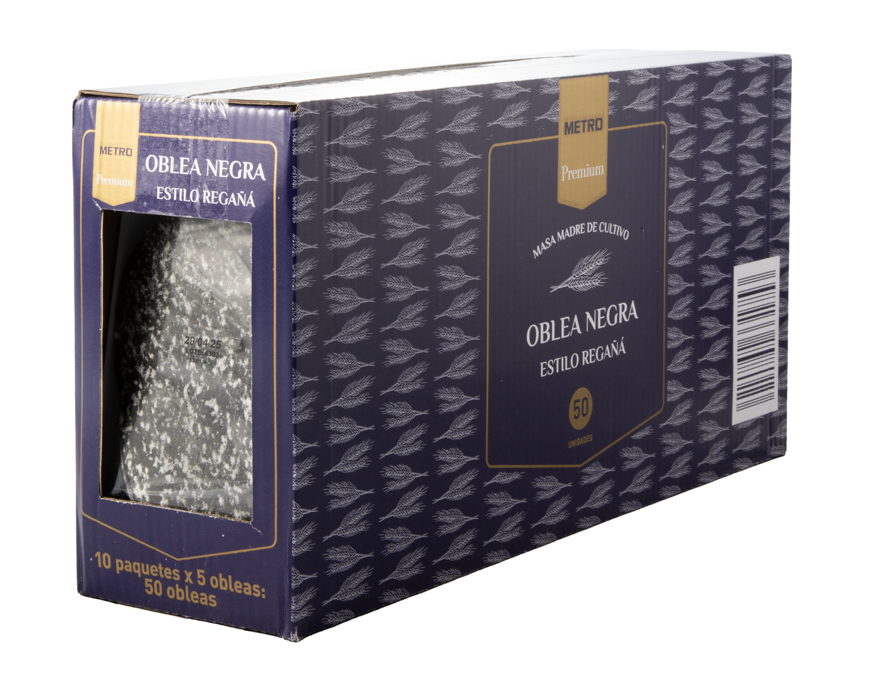 METRO Premium regaña negra pack 60 g contiene 10 unidades (total 600 g)