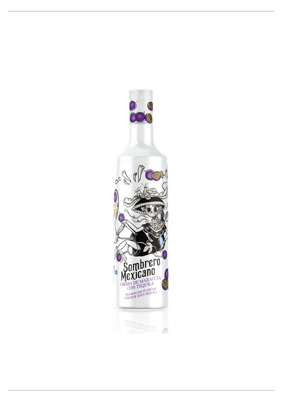 SOMBRERO MEXICANO crema maracuya con tequila botella 70 cl