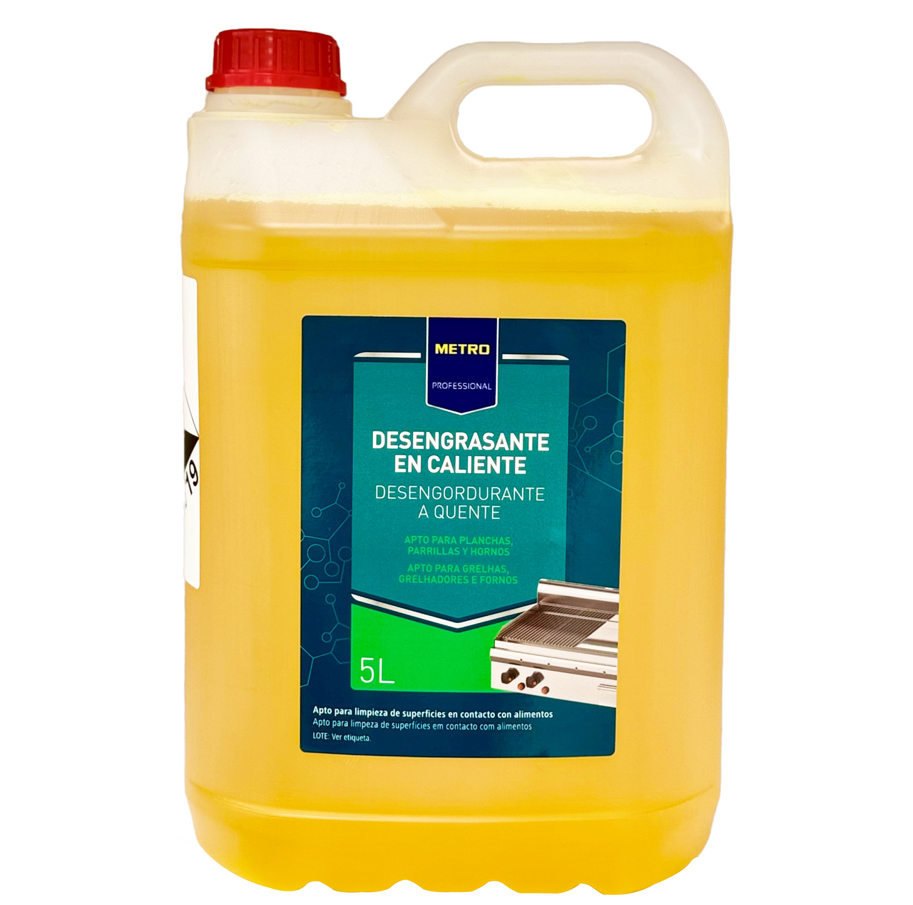 METRO PROFESSIONAL desengrasante en caliente botella 5 L