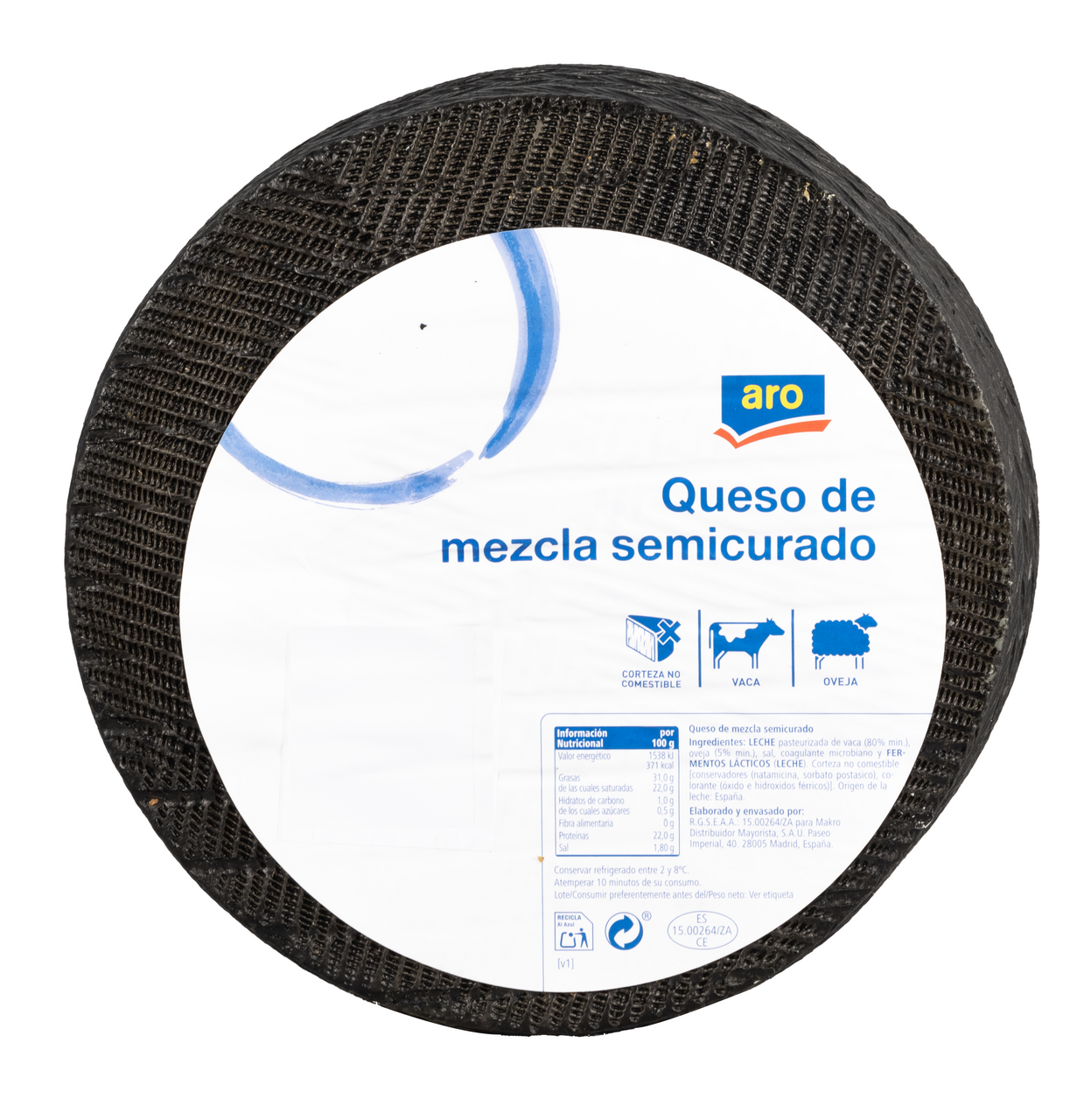 aro queso mezcla semicurado pieza 3 kg aprox