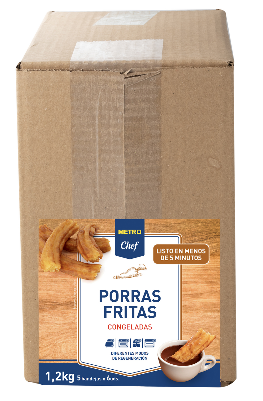 Metro chef porra frita 5 bandejas de 6 unidades 1,2 kg