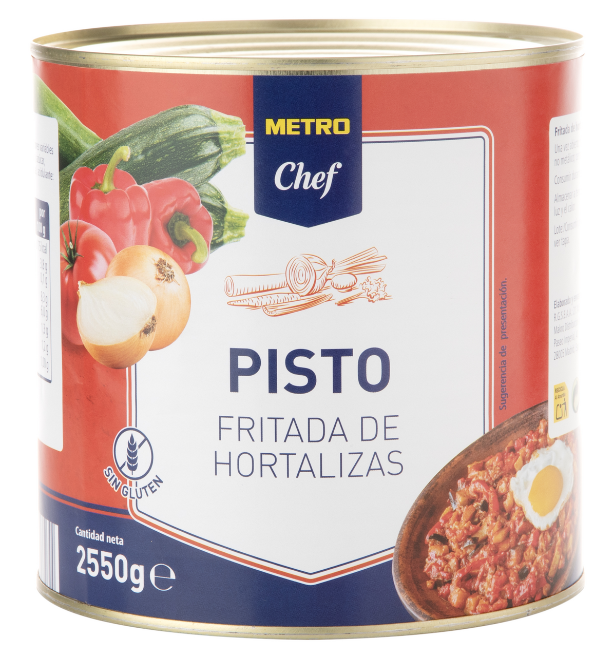 METRO Chef pisto lata 2550 gne