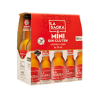LA SAGRA cerveza lager mini sin gluten botella 20 cl contiene 6 unidades
