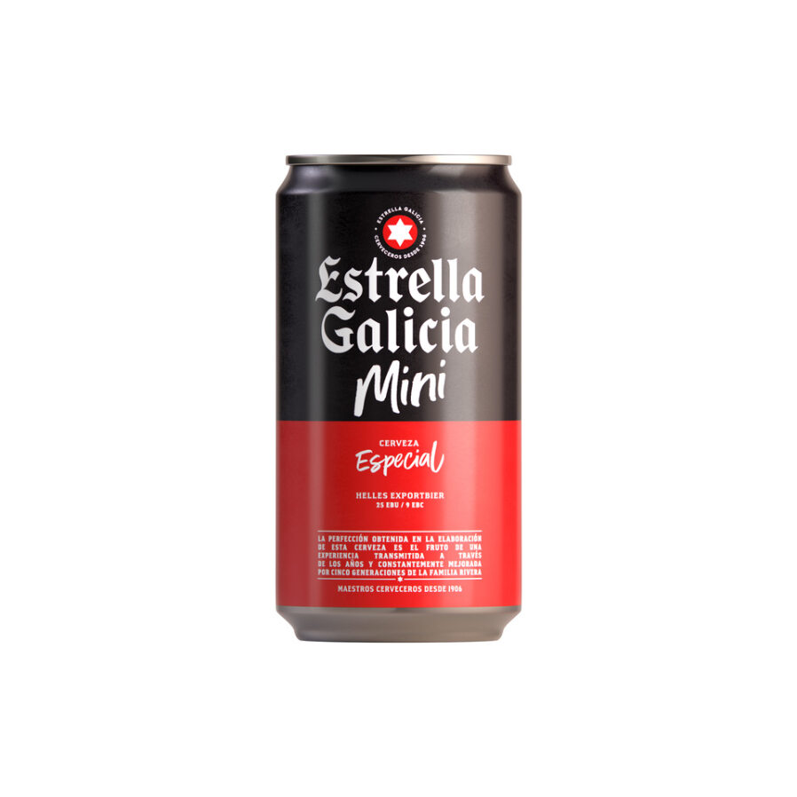 Estrella Galicia cerveza lager lata 25 cl contiene 24 unidades