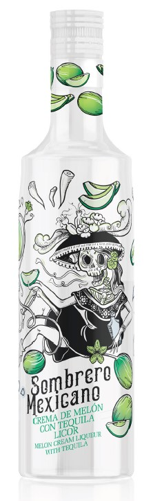 SOMBRERO MEXICANO crema melón tequila botella 70 cl