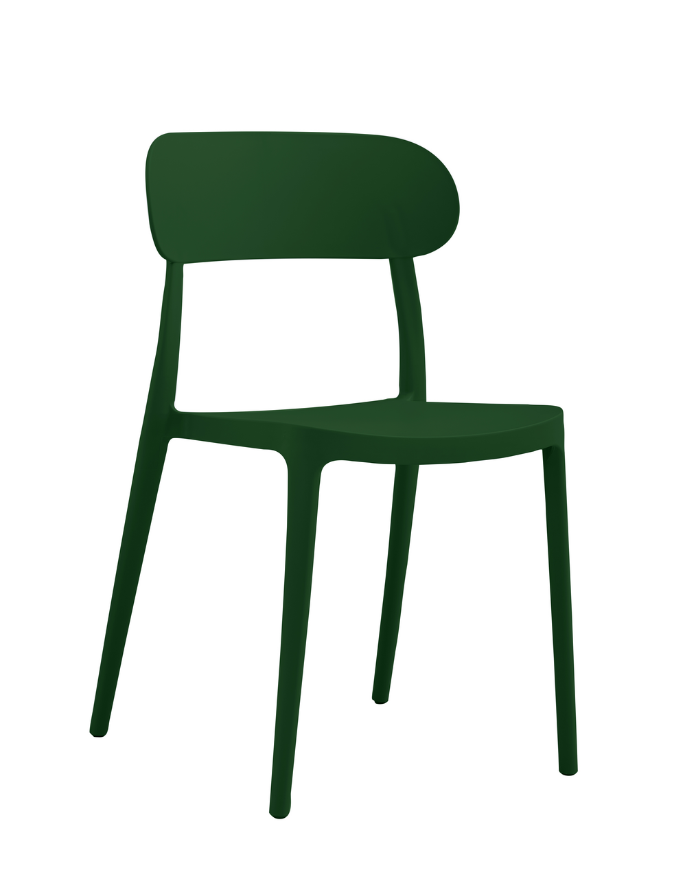 METRO PROFESSIONAL silla apilable sin brazos de plástico oliva