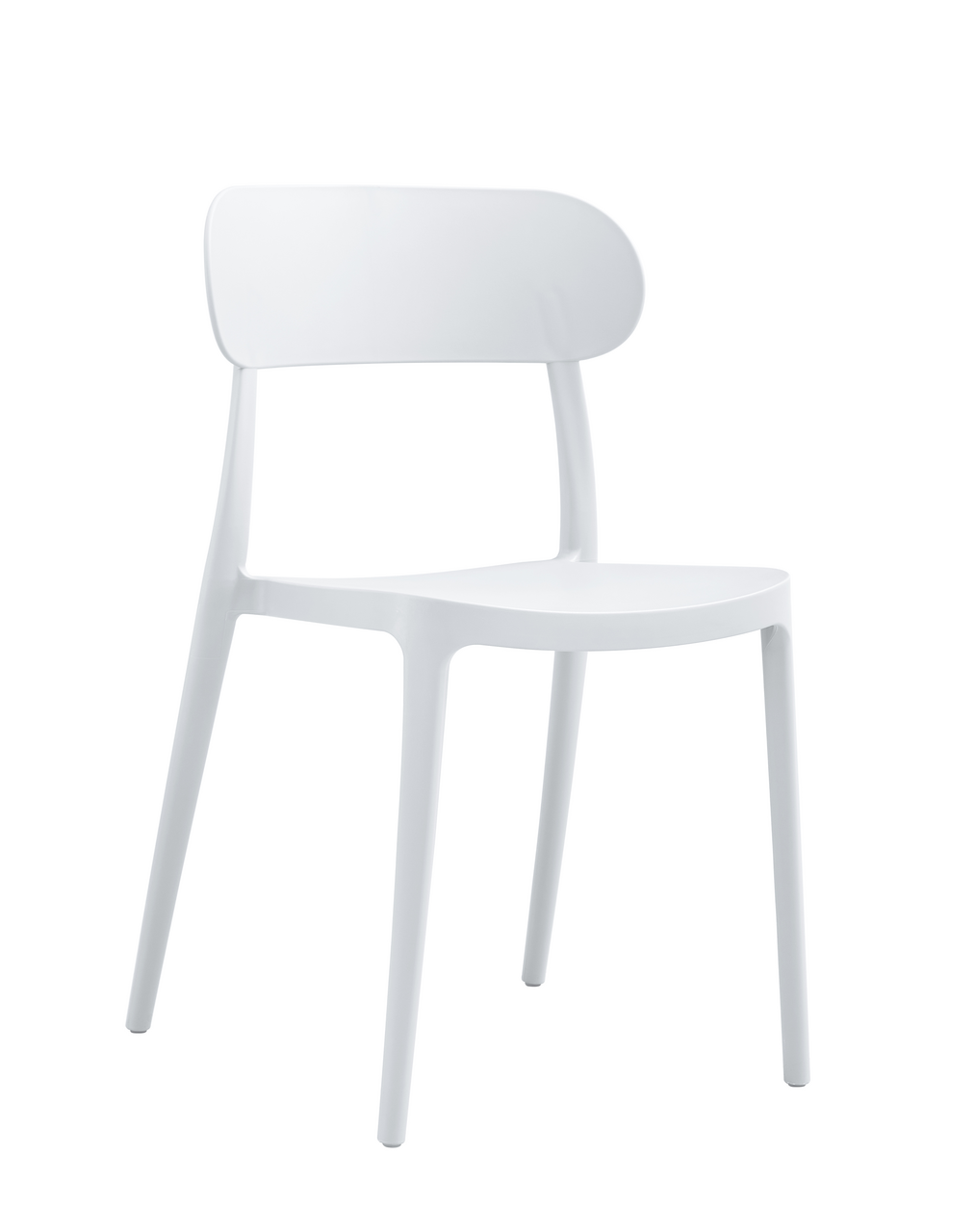 METRO PROFESSIONAL silla apilable sin brazos de plástico blanco