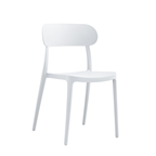 METRO PROFESSIONAL silla apilable sin brazos de plástico blanco