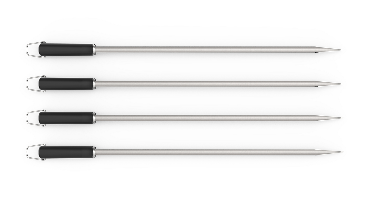 METRO PROFESSIONAL brochetas para barbacoa contine 4 unidades