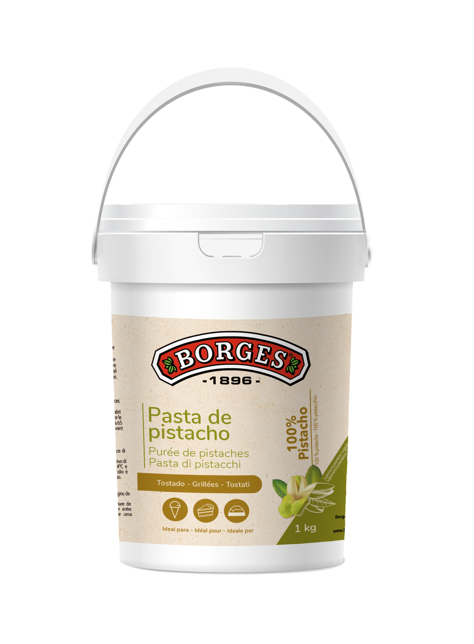 BORGES pasta 100% pistacho cubo 1 kg
