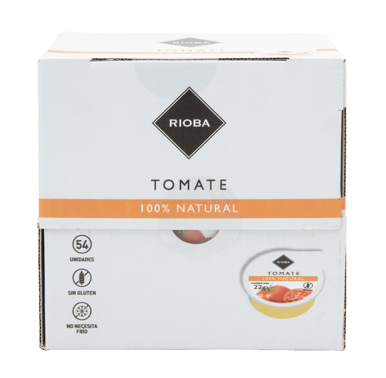 RIOBA tomate natural rallado monodosis 22 g contiene 54 unidades (1188 g)