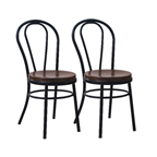 METRO PROFESSIONAL silla con asiento madera contiene 2 unidades