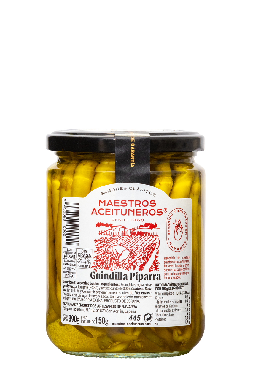 MAESTROS ACEITUNEROS Guindilla piparra frasco 150 gne (390 g)