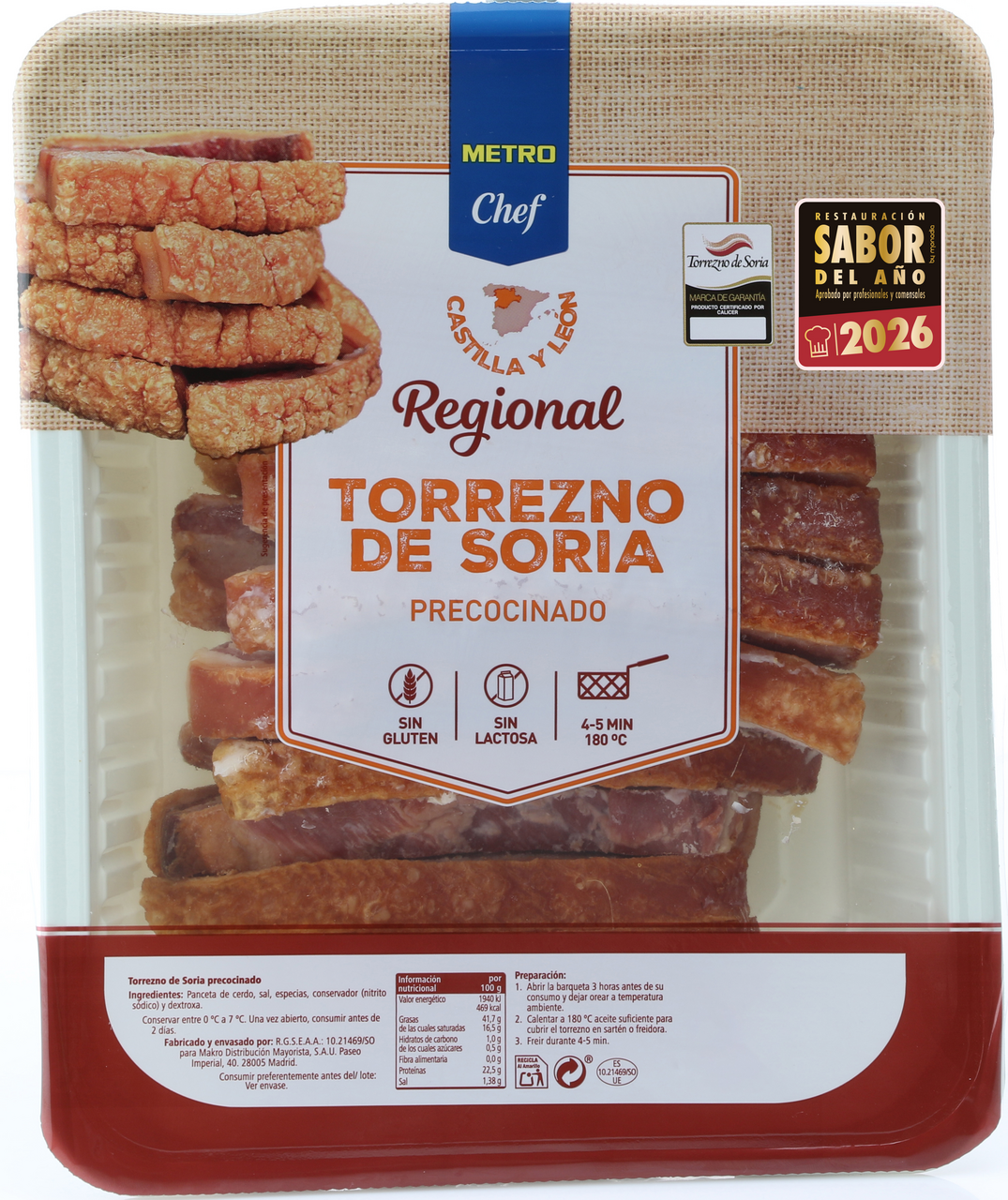 METRO Chef Torrezno de soria bandeja 1,7Kg 