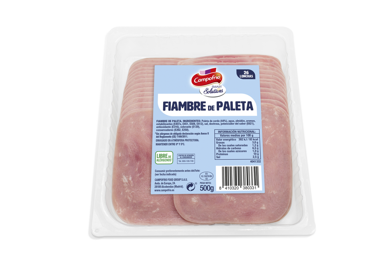 Campofrío fiambre de paleta 11x11 500 g