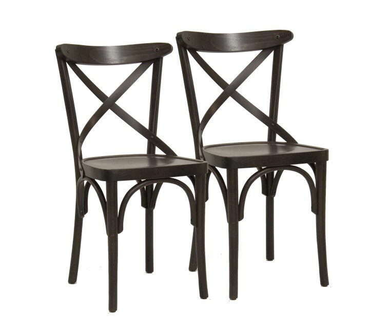 METRO PROFESSIONAL silla para restaurante cross walnut 2 unidades