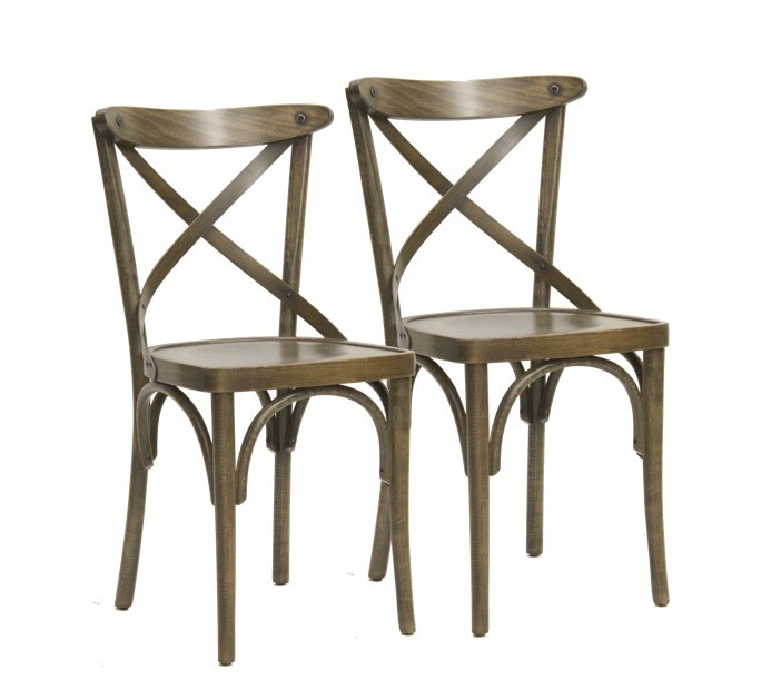 METRO PROFESSIONAL silla para restaurante cross vintage 2 unidades