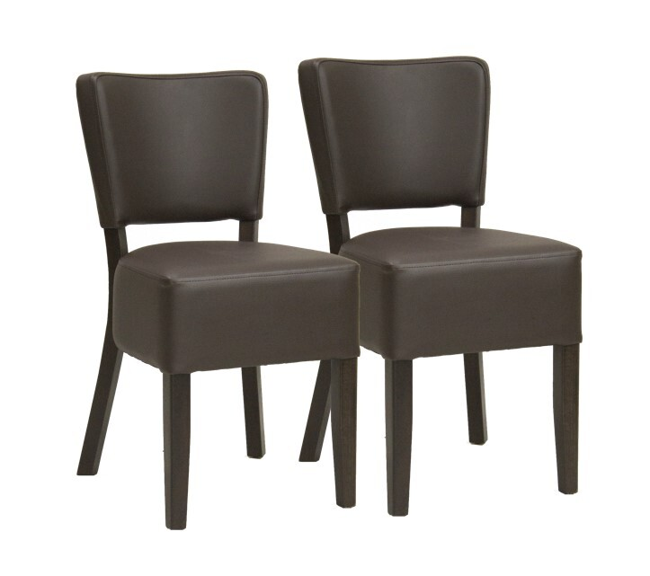 METRO PROFESSIONAL silla para restaurante tapizada marrón 2 unidades