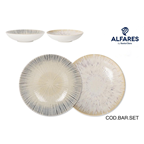Plato hondo alfares surtido 21 cm pack contiene 6 unidades