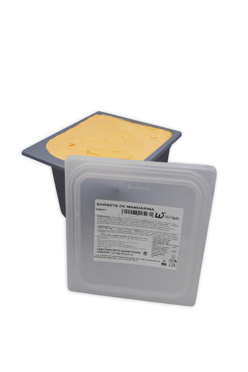 Nordwik sorbete de mandarina de 2,5 litros
