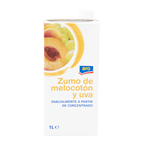 aro zumo sabor melocotón y uva, retráctil de 12 briks de 1 litro