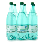 aro agua mineral con gas 6 pets de 1,25 litros