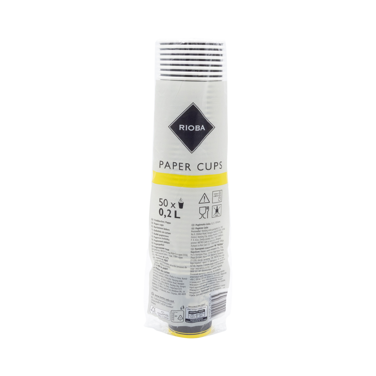 RIOBA vaso café 20 cl contiene 50 unidades