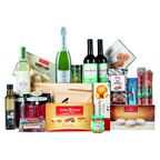 Lote Caja madera tapa negra Cesta de Navidad 19 artículos