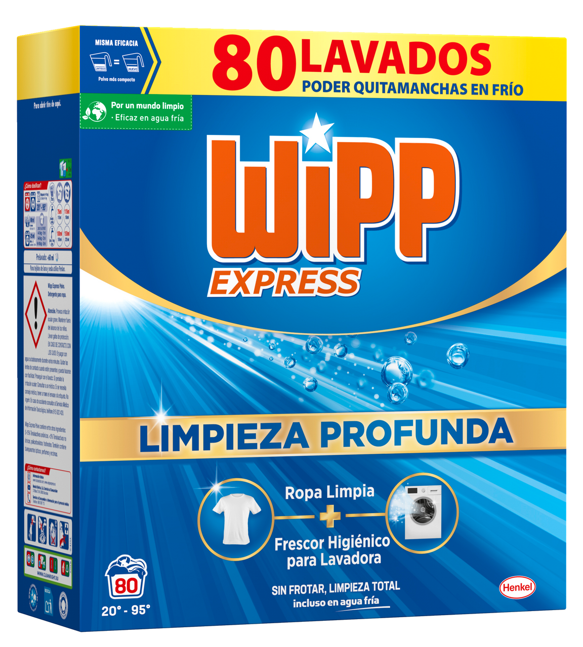 WIPP Exprés Detergente polvo 80 dosis 4,295KG
