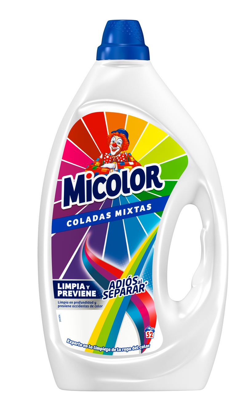 Micolor Detergente coladas mixtas 52 dosis Adiós al separar 2,34 litros