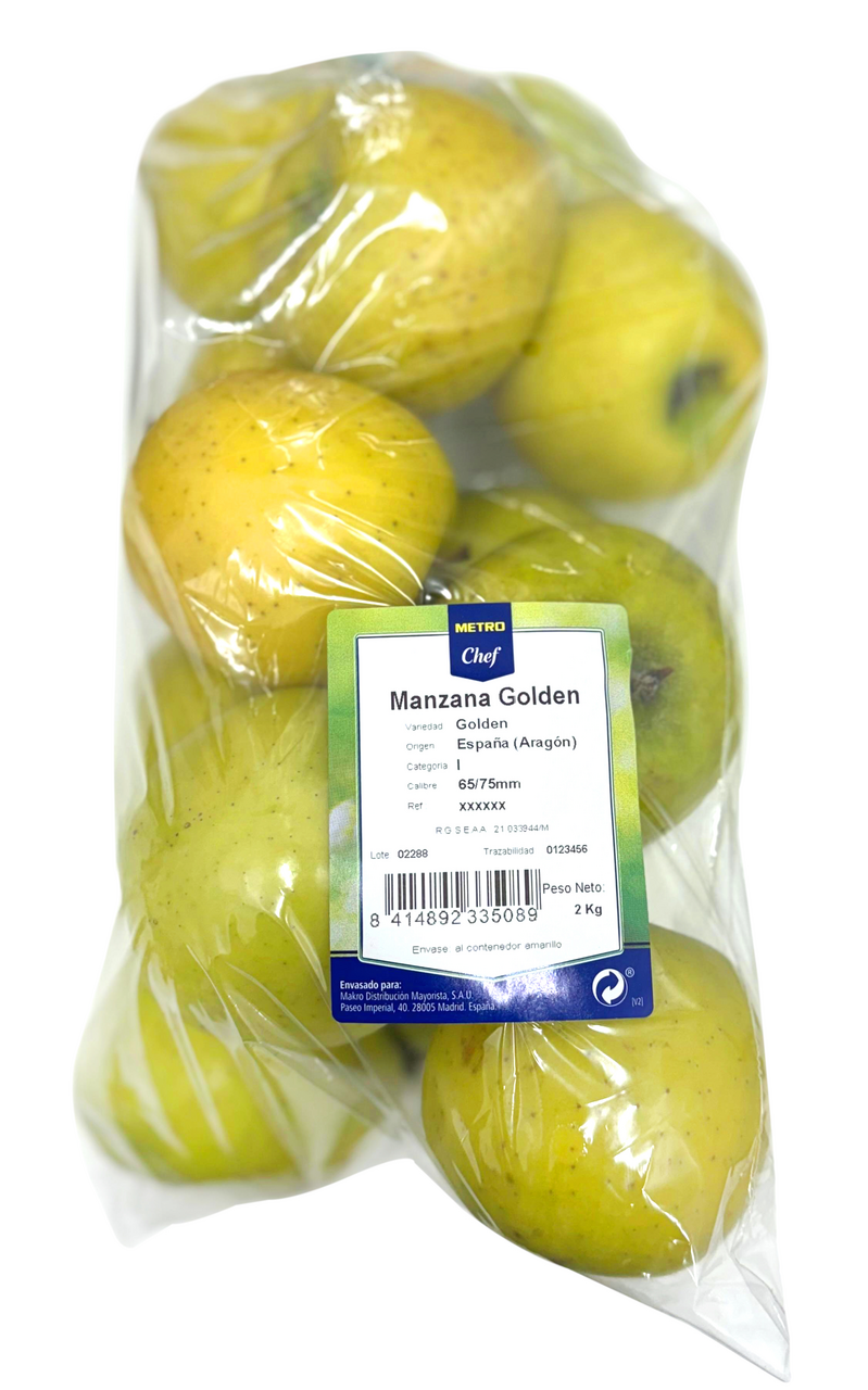 METRO Chef Manzana golden calibre 65/75 bolsa 2Kg