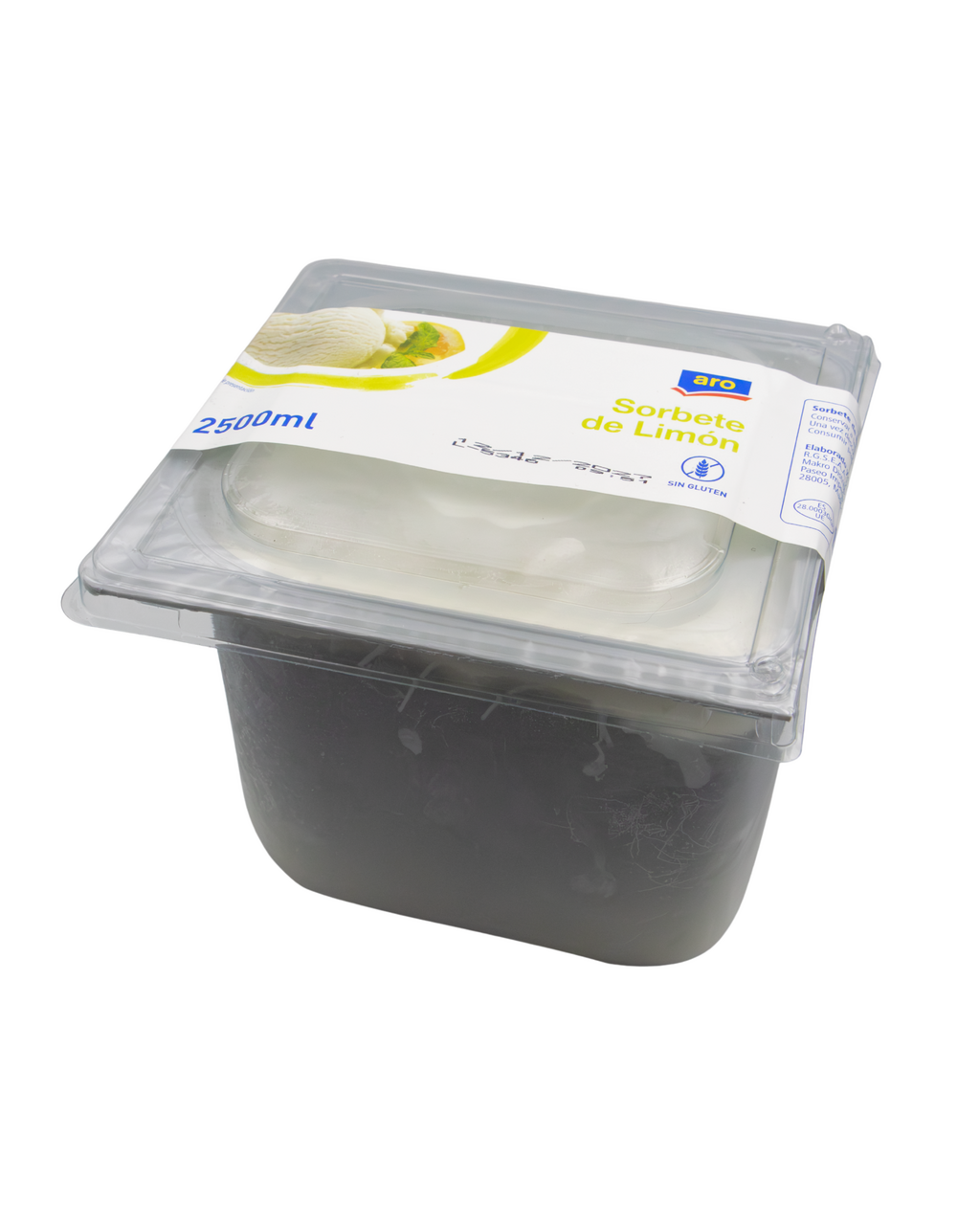 aro helado sorbete de limón de 2,5 litro (1250 g)
