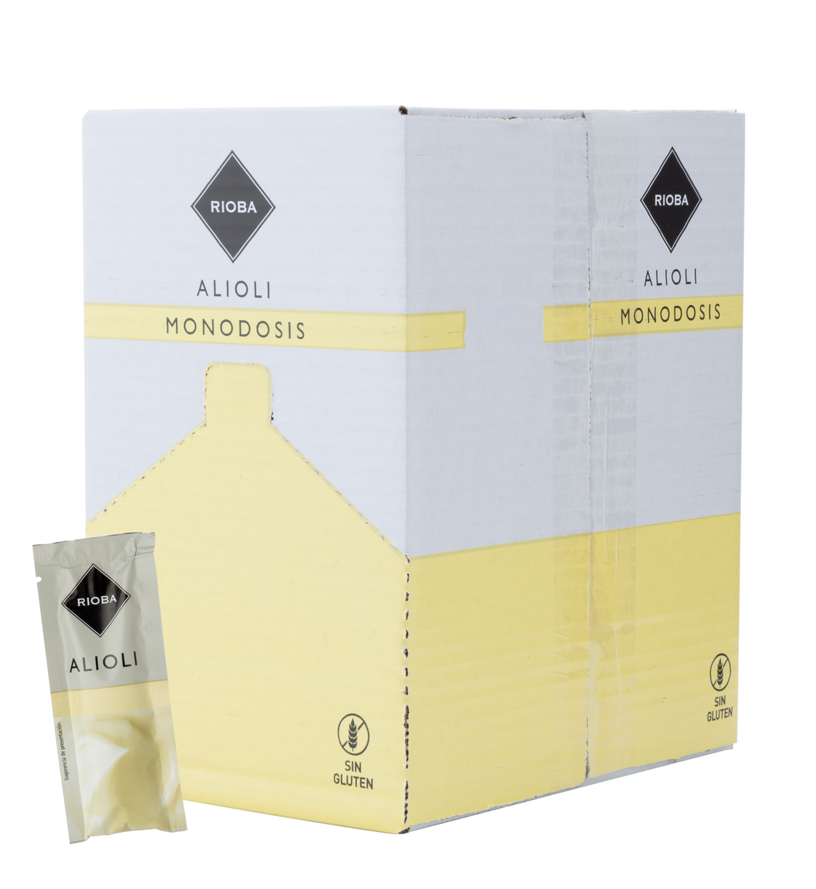 RIOBA salsa alioli caja de 140 sobres de 18 ml (2700 ml)