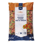 METRO Chef pimiento rojo y verde en tiras bolsa de 2,5 KG