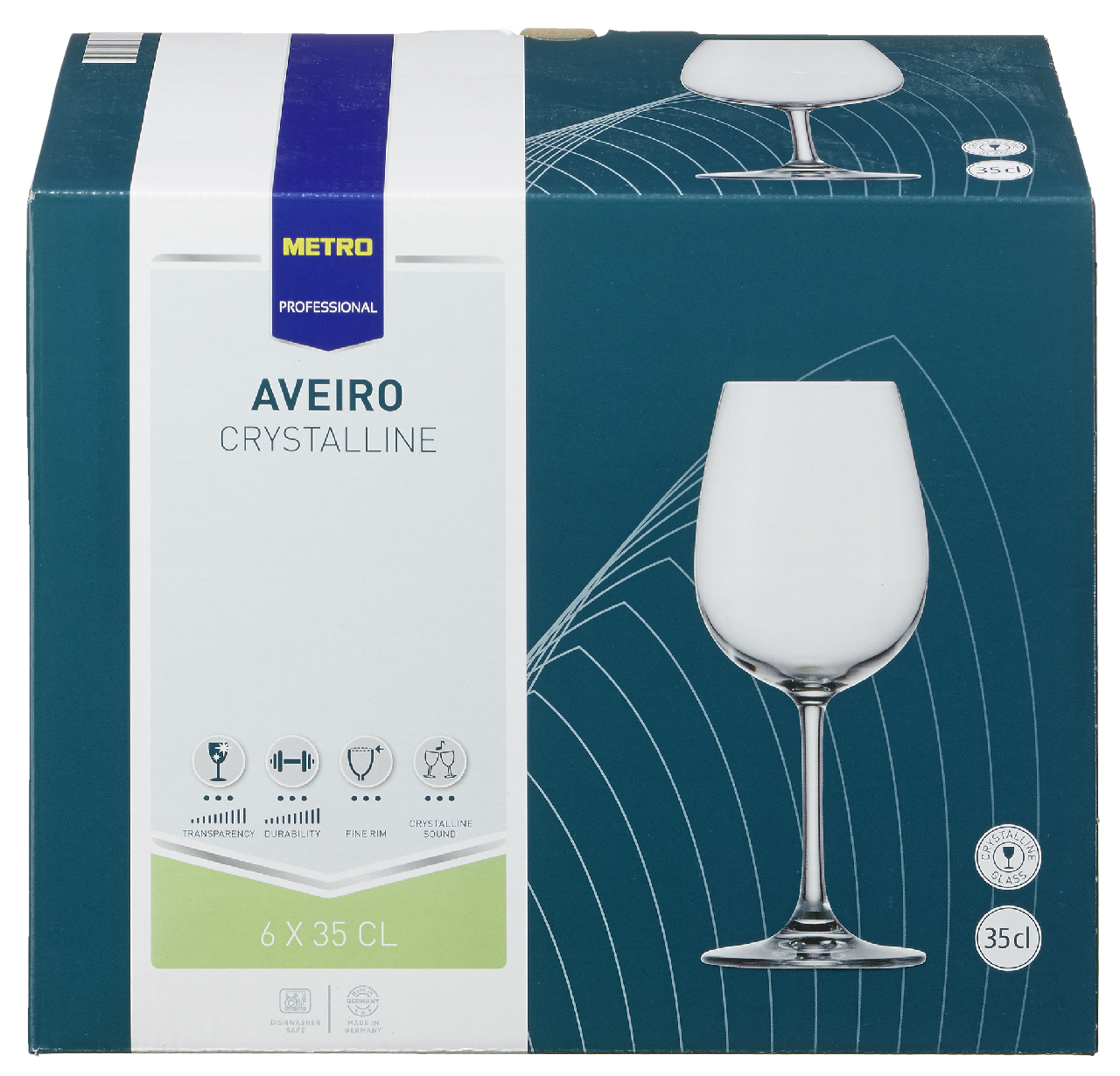 METRO PROFESSIONAL Copa vino aveiro de 35 cl contiene 6 unidades