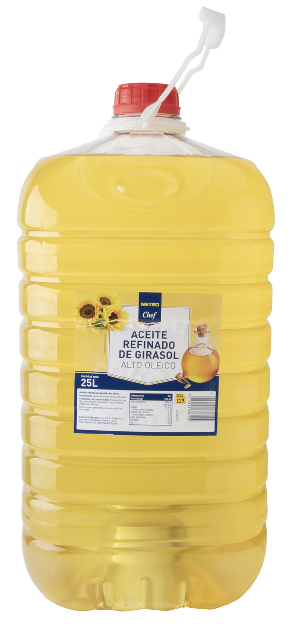 METRO Chef Aceite girasol alto oléico 25 litros