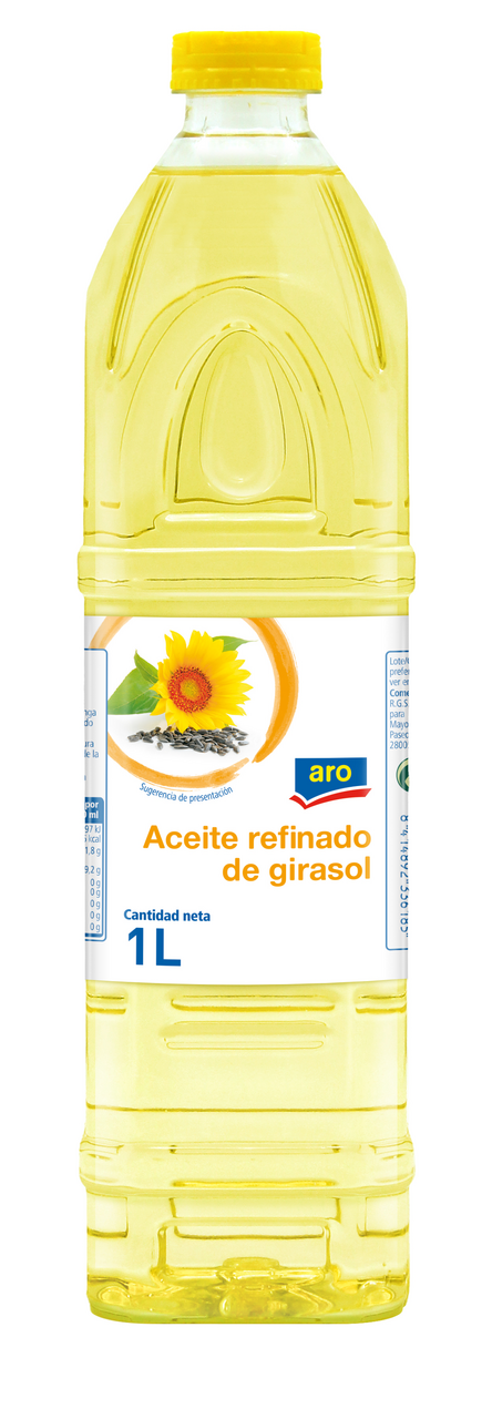 aro aceite girasol botella de 1 litro contiene 15 unidades