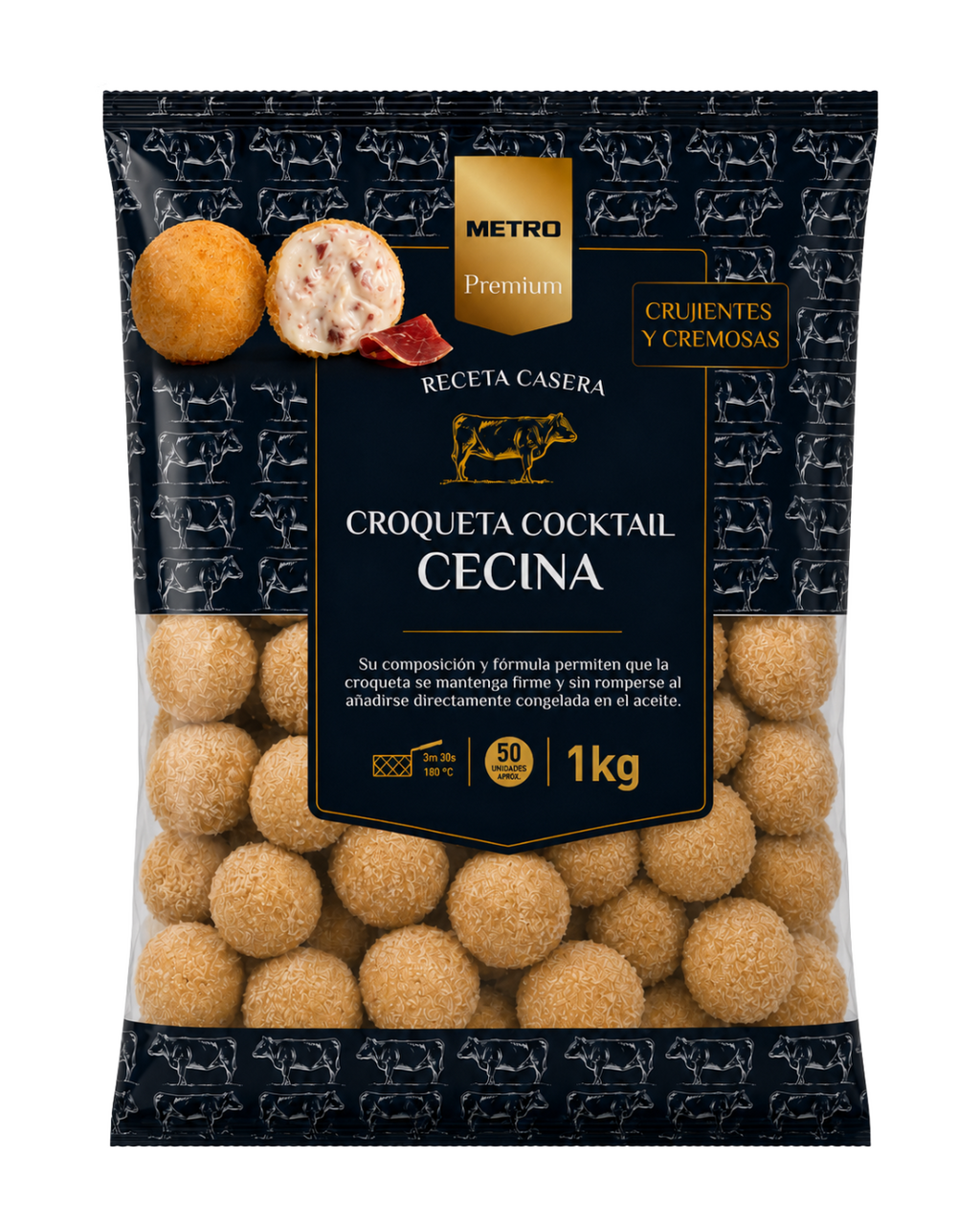 METRO Premium croqueta coctel cecina de 1 kg