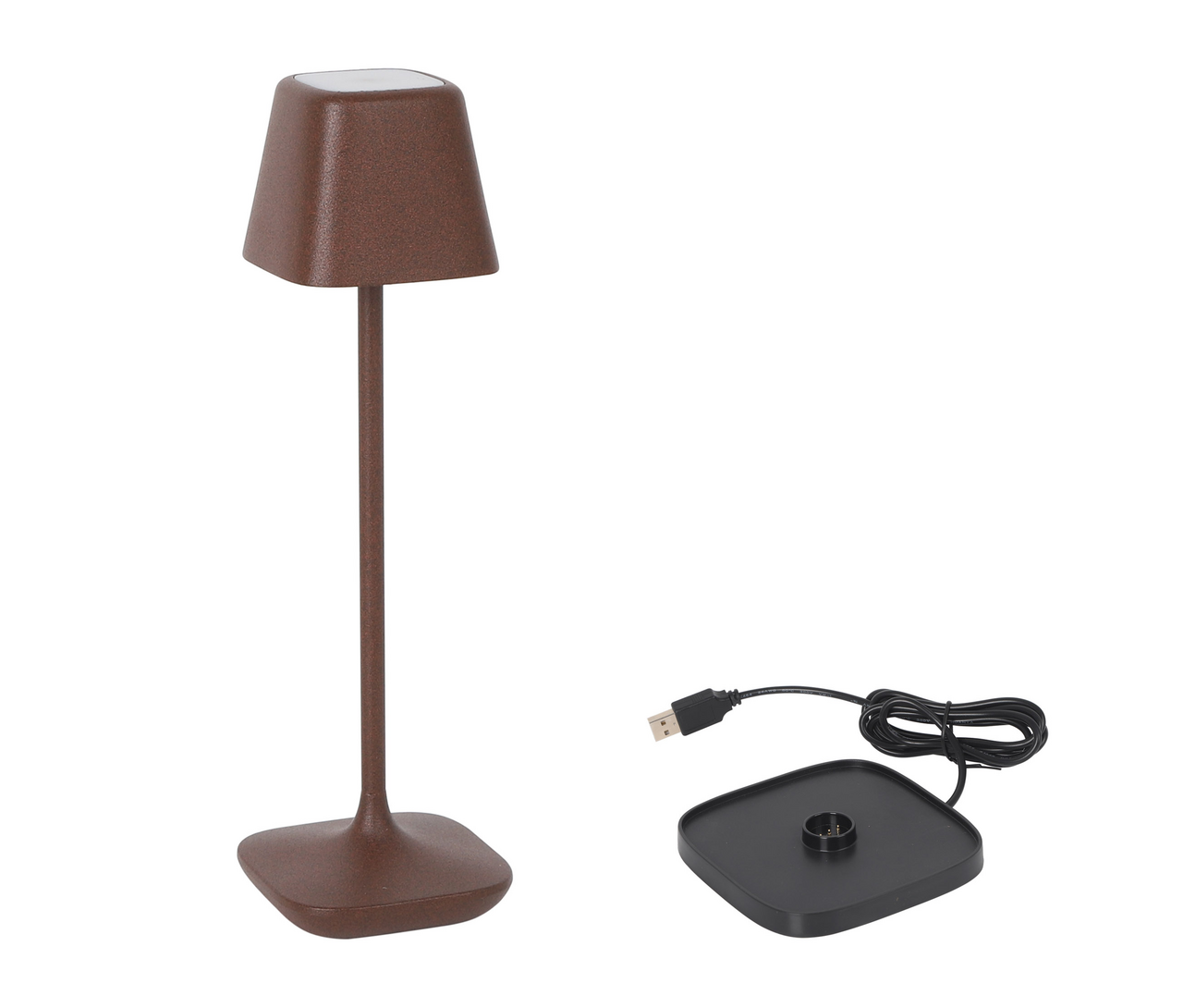 Lampara cuadrada corten y crg yttriya 6x6x20cm
