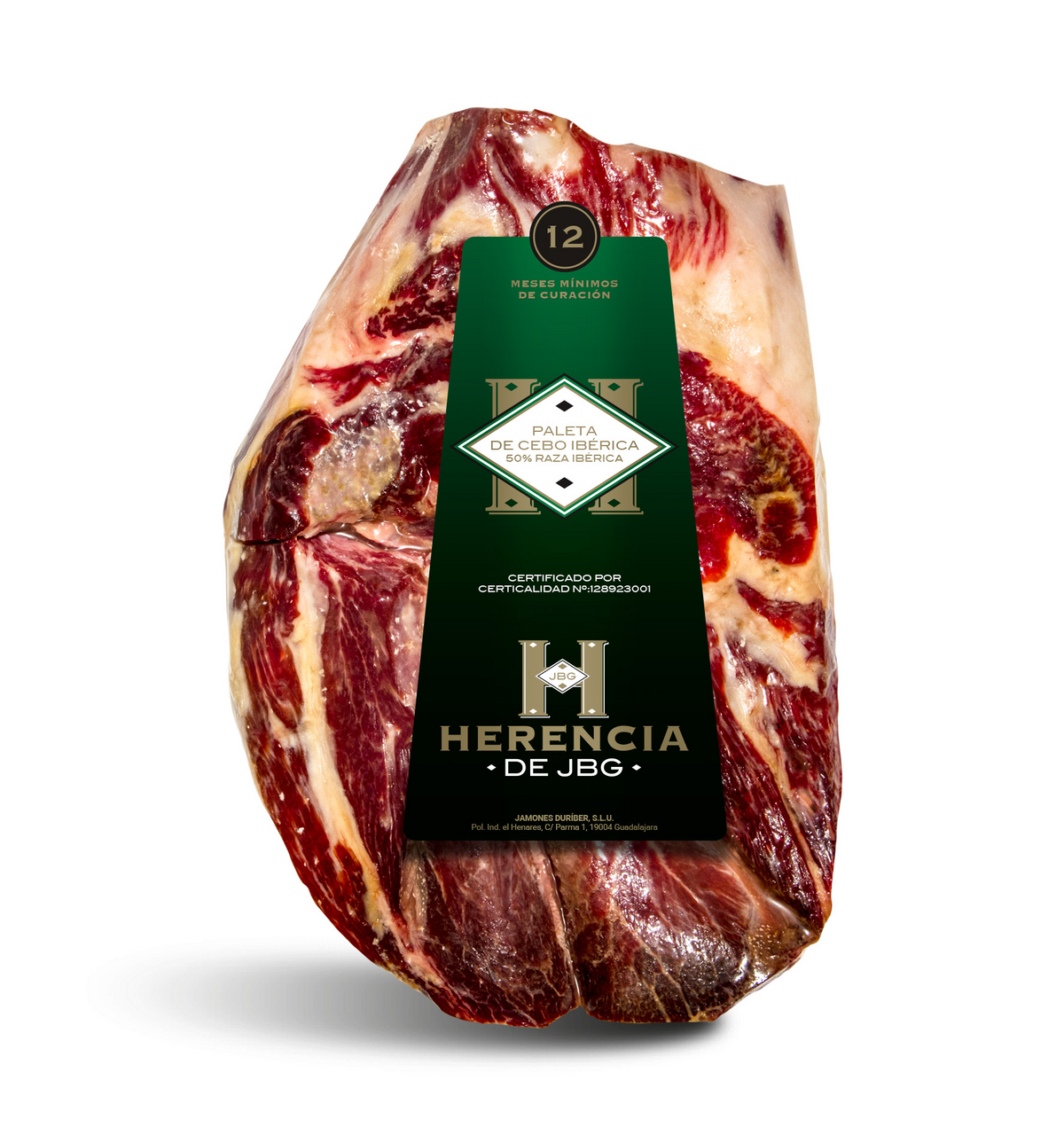 HERENCIA DE JBGPaleta cebo 50% ibérica pelada/pulida