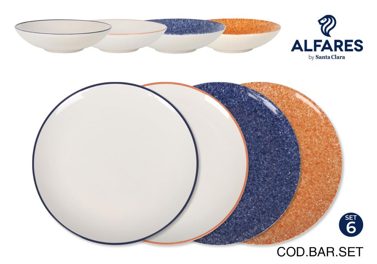 Alfares set 6 plato hondo ø21cm sur stromboli
