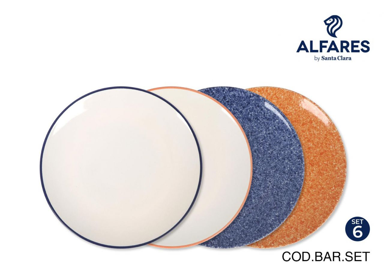 Alfares set 6 plato postre ø20cm sur stromboli