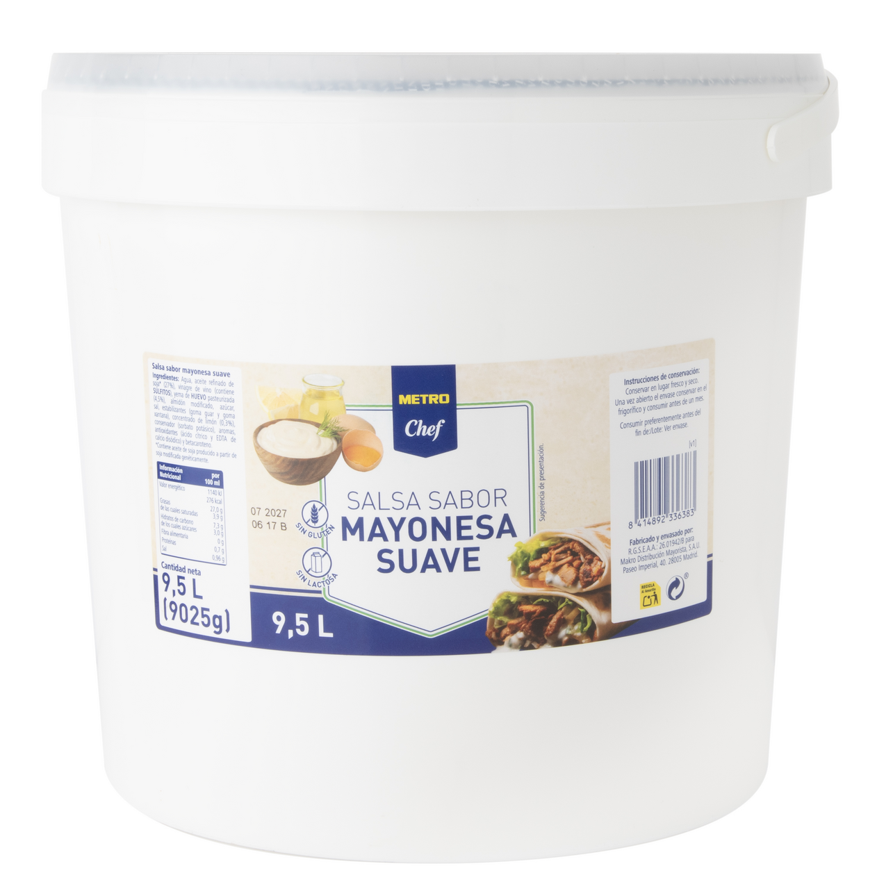 METRO Chef salsa sabor mayo suave de 9,5 litros