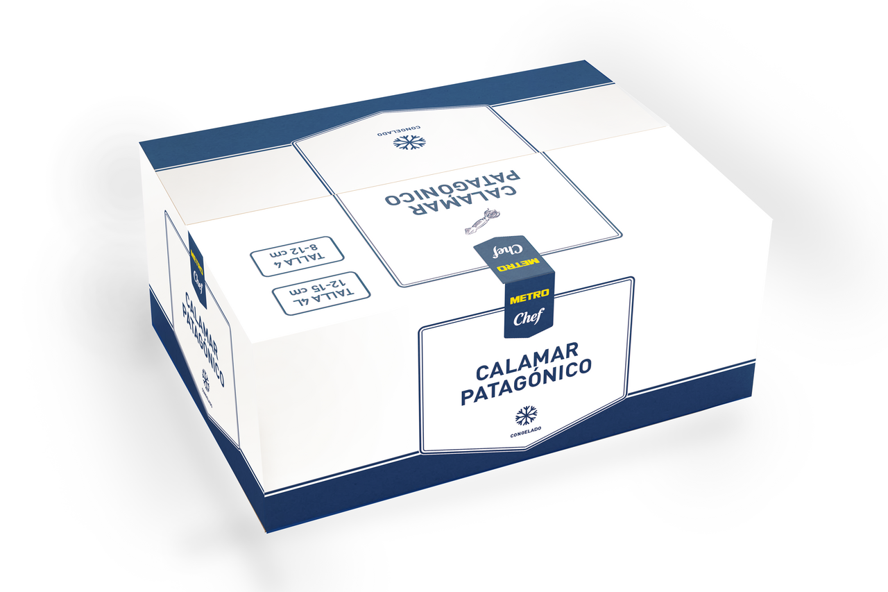 METRO Chef Calamar patagonico caja c4l +/- 5 kg 12-15 cm ( 5000 g )