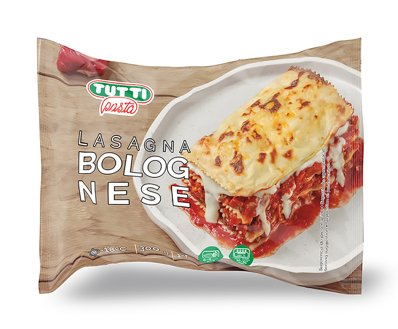 Tutti Pasta Lasaña boloñessa de 300 g